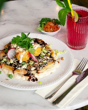 Okonomiyaky Brunch at Miranda Cafe in North London