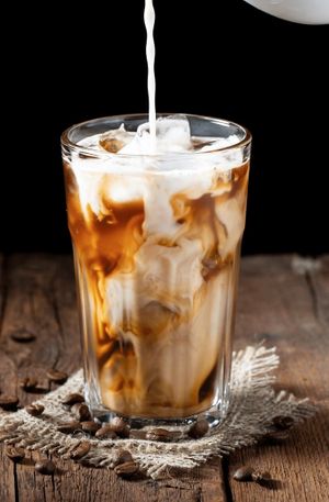 Ice Vanilla Oat Latte at Miranda Cafe in North London