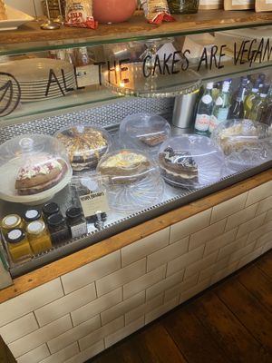 All the cakes are vegan!  at Miranda Cafe in North London