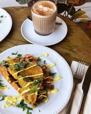 Mushroom omelette at Miranda Cafe in North London