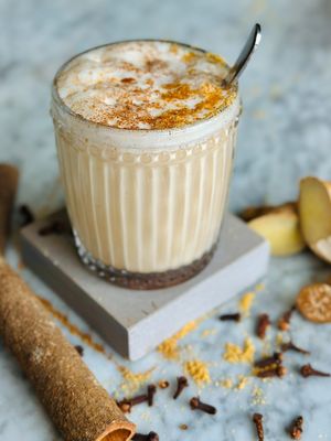 Spice Oat Chai latte at Miranda Cafe in North London