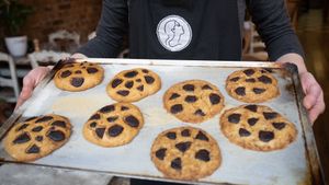 Vegan Chocolate Chip cookies at Miranda Cafe in North London