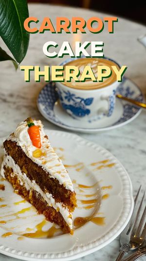 Carrot cake therapy at Miranda Cafe in North London