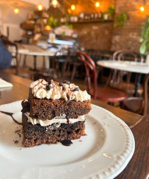 Tiramisu cake  at Miranda Cafe in North London