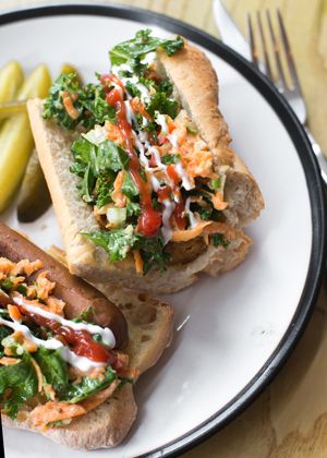 Vegan Hot Dogs at Miranda Cafe in North London