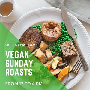 WE ARE VERY HAPPY TO ANNOUNCE THAT WE NOW HAVE VEGAN SUNDAY ROASTS AVAILABLE!! #mirandacafe #crouchendvegans #vegansundayroast at Miranda Cafe in North London