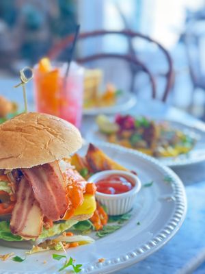 New Buffalo burger at Miranda Cafe in North London