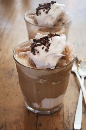 Vegan Coffee Granita with Cocoa Nibs at Miranda Cafe in North London