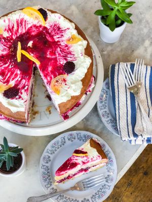 Summer On with our New  Raspberry Lemon Vegan Cake!  at Miranda Cafe in North London