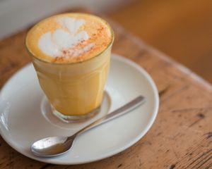 Golden Almond Milk at Miranda Cafe in North London