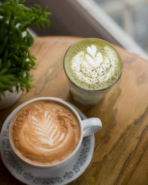a Perfect Matcha! at Miranda Cafe in North London