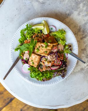 Vegan Pad Thai Salad at Miranda Cafe in North London