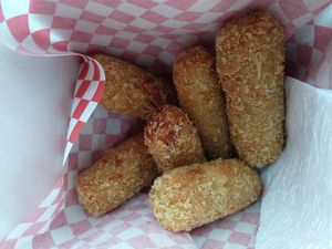 Tasty croquettes at Sweet and Blue in Willemstad