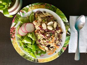 Quinoa mixed salad  at Sweet and Blue in Willemstad