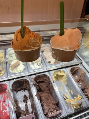 Biscoff and lemon  at La Gelatiera in London