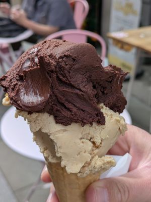 Chocolate and biscoff at La Gelatiera in London