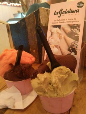 vegan sorbets at La Gelatiera in London