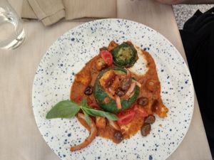 Stuffed zucchini 17 €, not enough to make anyone Fed up at Capannina in Riva Del Garda