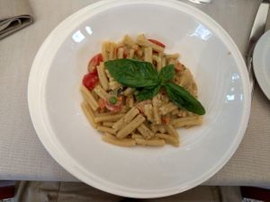 Pasta with Pistachio pesto, 14€ also not a big portion at Capannina in Riva Del Garda