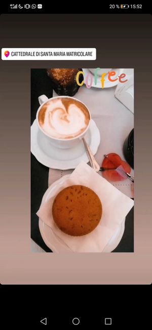Cappuccino with soy milk and a very flavourful, vegan carrot cake at Caffe & Parole in Verona
