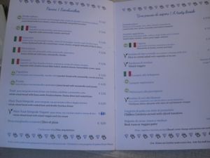 Some vegan toast and salad options at Caffe & Parole in Verona