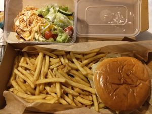 Falafel Burger at Y Not Bar & Grill in Thurso