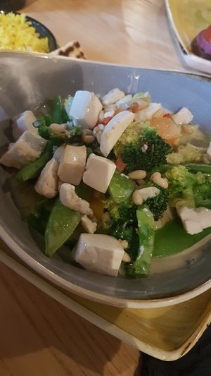 Vegan Green Curry at Y Not Bar & Grill in Thurso