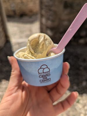 Pistachio at Gelateria Cento Per Cento in Malcesine
