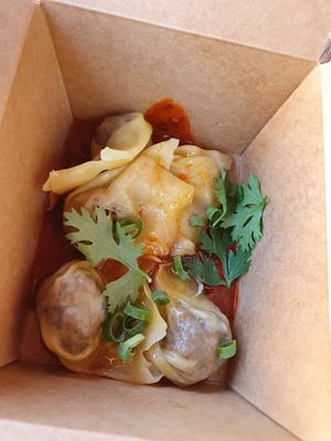 chili oil wontons, at Jade Rabbit in Portland