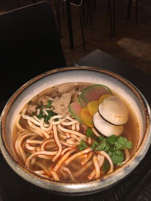 Lan Zhou, beautifully flavoured aromatic udon noodles in broth at Jade Rabbit in Portland