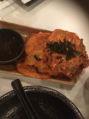 Kimchi cakes at Jade Rabbit in Portland