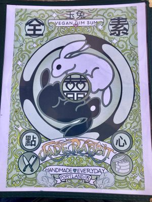 Love their menu art!  at Jade Rabbit in Portland