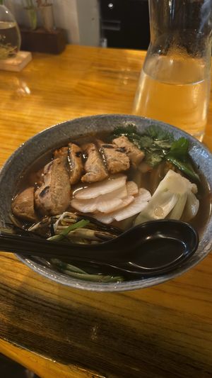 Fiery wind soup (GF rice noodles)  at Jade Rabbit in Portland