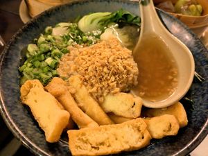 Mami Noodle Soup with tofu instead of vegan chicken at Jade Rabbit in Portland