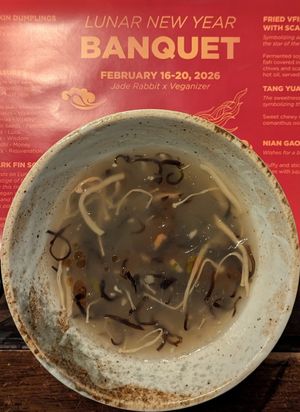 Vegan Shark Fin Soup at Jade Rabbit in Portland