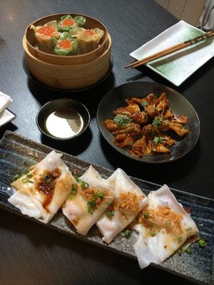 Dim sum wontons and one more dish!!! at Jade Rabbit in Portland