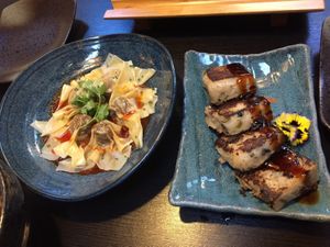 Wontons and turnip cakes  at Jade Rabbit in Portland