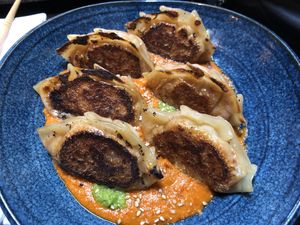 Dumplings with “meat” filling at Jade Rabbit in Portland
