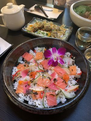 The closest to vegan salmon ever! at Jade Rabbit in Portland