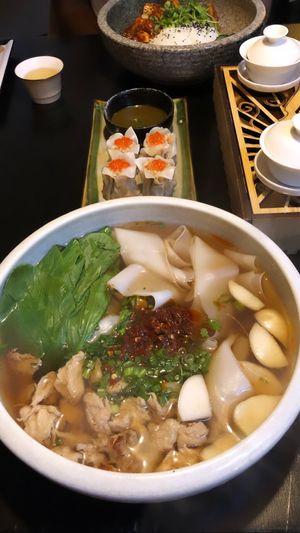 Amazing cuisine ! I forgot the name till the time I got home . Sorry ! But it had mock chicken and the broth was so delicious!  at Jade Rabbit in Portland