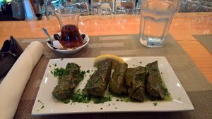 Stuffed grape leaves at Tuckerbox in White River Junction