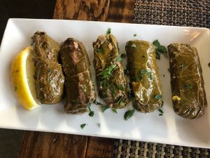 Stuffed grape leaves  at Tuckerbox in White River Junction
