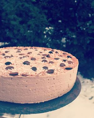 Choco and strawberry cake at KOLO in Kyiv