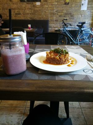 smoothie and bolognaise  at KOLO in Kyiv