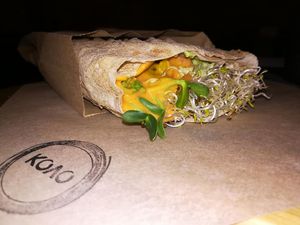 roll falafel is beautiful ) at KOLO in Kyiv