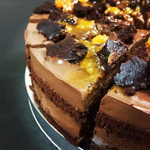 Chocolate Zaher Cake at KOLO in Kyiv