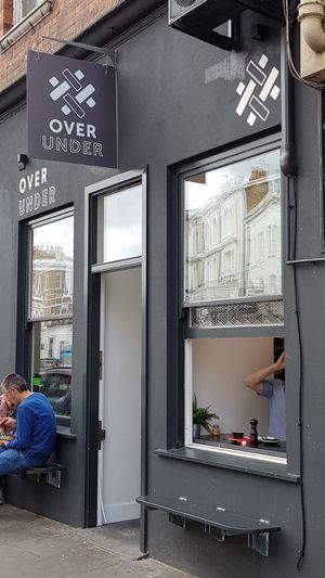 Outside at Over Under Coffee in South West London