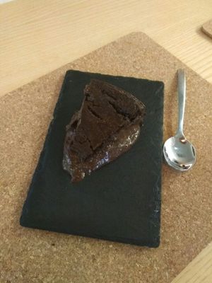 vegan chocolate cake  at DaTerra  in Viseu