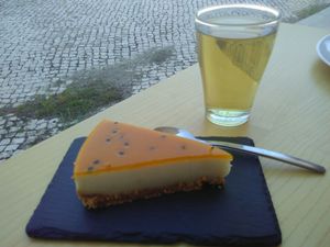 Vegan passion fruit cheesecake at DaTerra  in Viseu