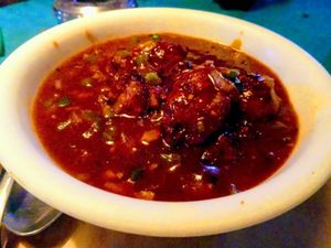 Veg Manchurian at Ever Green Cafe in Hampi